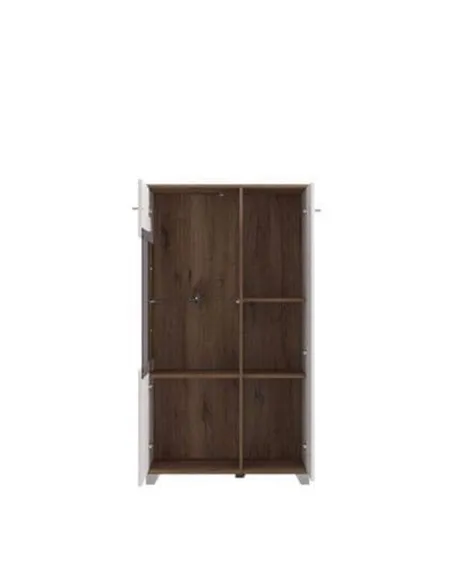 Merlot White Gloss Oak Effect Low Display Cabinet 3448