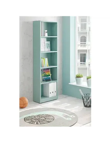 Mila Aqua Green Tall Bookcase, 3252
