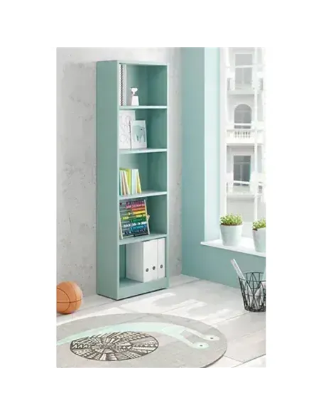 Mila Aqua Green Tall Bookcase, 3252
