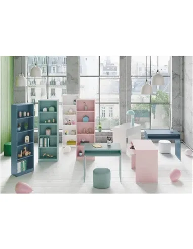 Mila Aqua Green Tall Bookcase, 3252