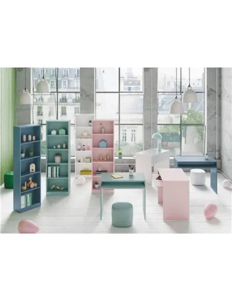 Mila Aqua Green Tall Bookcase, 3252