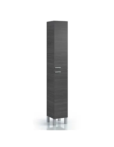 Milano Tall Bathroom Cupboard Oak Grey, 2477
