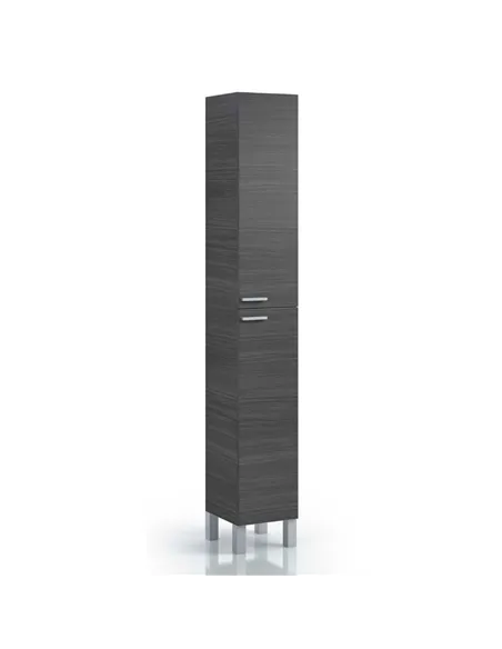 Milano Tall Bathroom Cupboard Oak Grey, 2477
