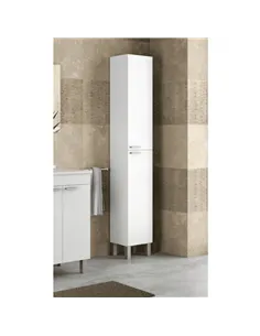 Milano Tall Bathroom Cupboard White, 2480
