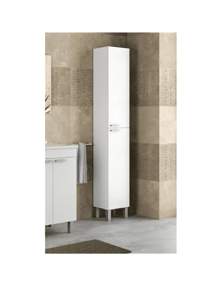 Milano Tall Bathroom Cupboard White, 2480