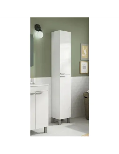 Milano Tall Bathroom Cupboard White, 2480