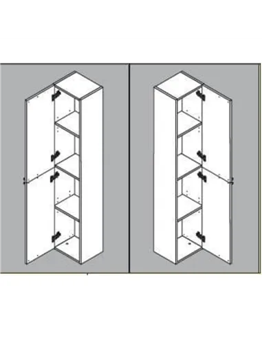 Milano Tall Bathroom Cupboard White, 2480