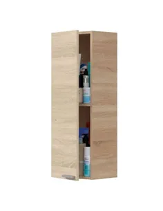 Milano Oak Effect 1 Door Small Wall Mounted Floating Bathroom Storage Cupboard, 305270BO