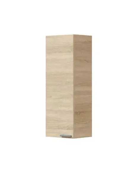 Milano Oak Effect 1 Door Small Wall Mounted Floating Bathroom Storage Cupboard, 305270BO