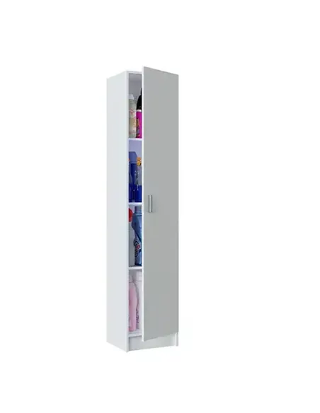 Multi Purpose White Narrow Cupboard, 2473