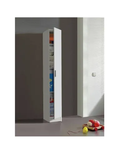 Multi Purpose White Narrow Cupboard, 2473