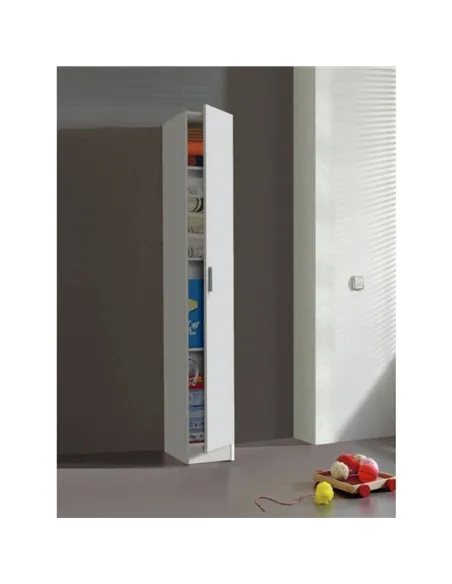 Multi Purpose White Narrow Cupboard, 2473