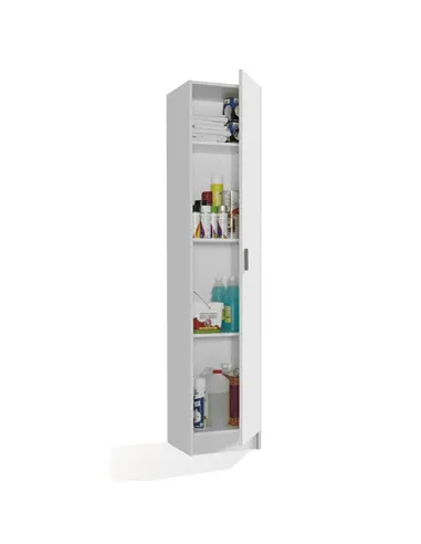 Multi Purpose White Narrow Cupboard, 2473