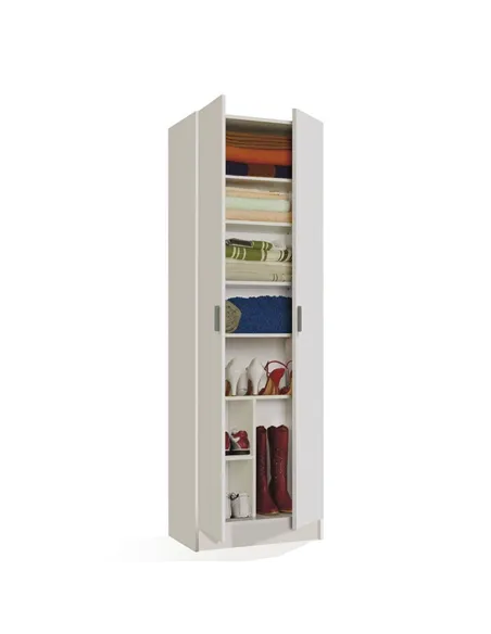 Multi Purpose White Wide Cupboard, 2472