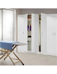Multi Purpose White Wide Storage Cupboard 3 Door, 2591 2