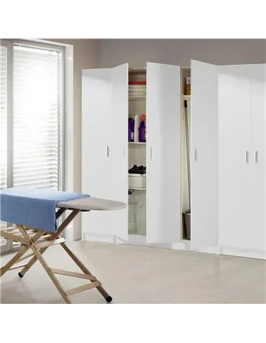 Multi Purpose White Wide Storage Cupboard 3 Door, 2591