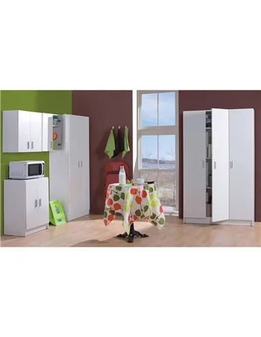 Multi Purpose White Wide Storage Cupboard 3 Door, 2591