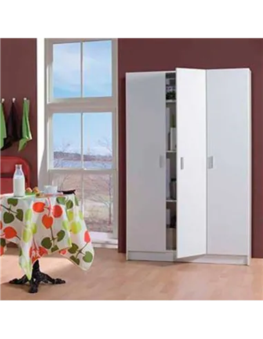 Multi Purpose White Wide Storage Cupboard 3 Door, 2591