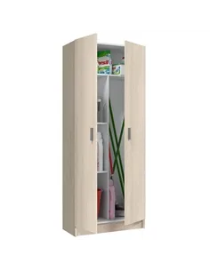Multi Tall Oak Effect 2 Door Utility Universal Storage Cupboard, 3292