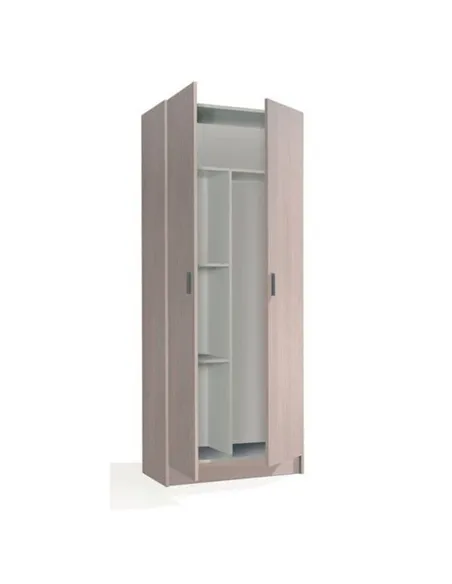 Multi Tall Oak Effect 2 Door Utility Universal Storage Cupboard, 3292