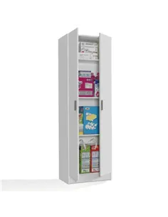 Multi Tall White 2 Door Shoe Storage Utility Cupboard, 3293