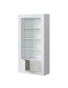 Montreal White And Wood Effect Tall Bookcase, 3076