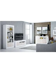 Montreal White And Wood Effect TV Unit, 3075 2
