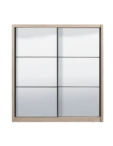 Nevada Artisan Oak Effect Full Mirrored Sliding Door Wardrobe, 3424