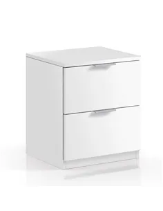 Nina 2 Drawer Bedside Cabinet Artic White, 2696