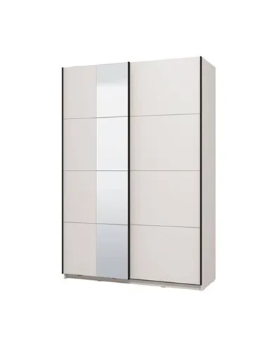 Noah Sliding Wardrobe White With Mirror, 3407