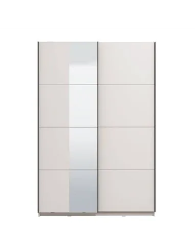 Noah Sliding Wardrobe White With Mirror, 3407
