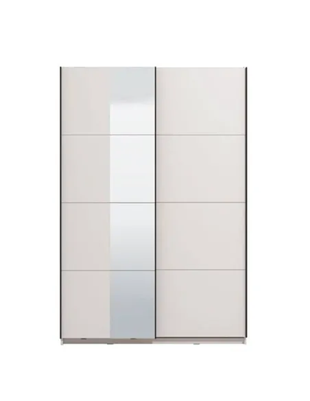 Noah Sliding Wardrobe White With Mirror, 3407