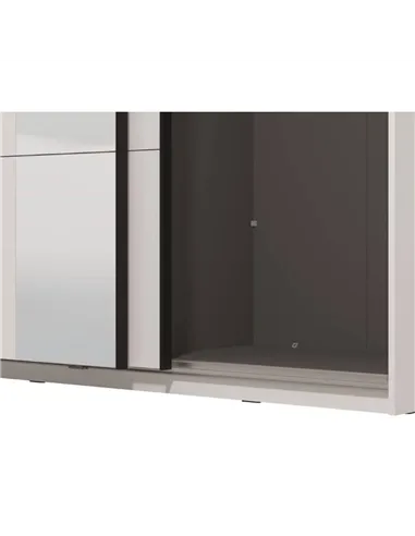 Noah Sliding Wardrobe White With Mirror, 3407