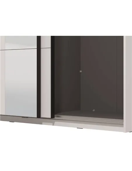 Noah Sliding Wardrobe White With Mirror, 3407