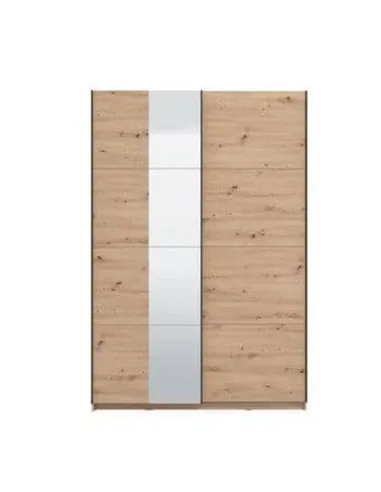 Noah Oak Effect Sliding Wardrobe With Mirror, 3408