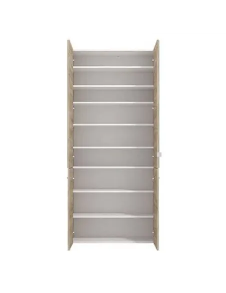 Osaka Oak Effect Mirrored Door 50 Pair Large Shoe Cabinet Cupboard, 3267