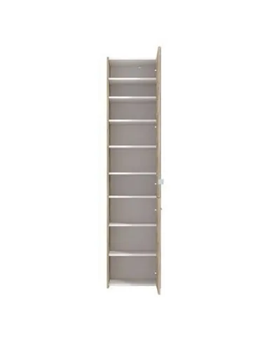 Osaka Oak Effect Tall Slim Shoe Cabinet Cupboard, 3452