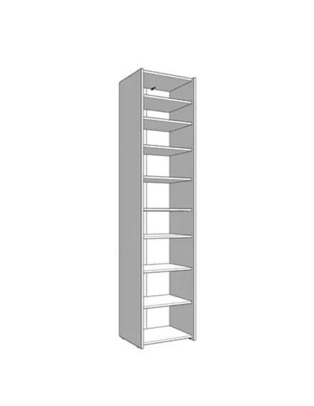 Osaka Oak Effect Tall Slim Shoe Cabinet Cupboard, 3452