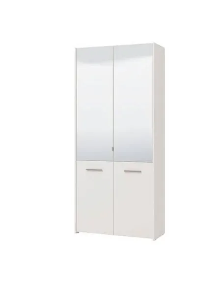 Osaka White Mirrored Large 50 Pair Shoe Cabinet Cupboard, 3455