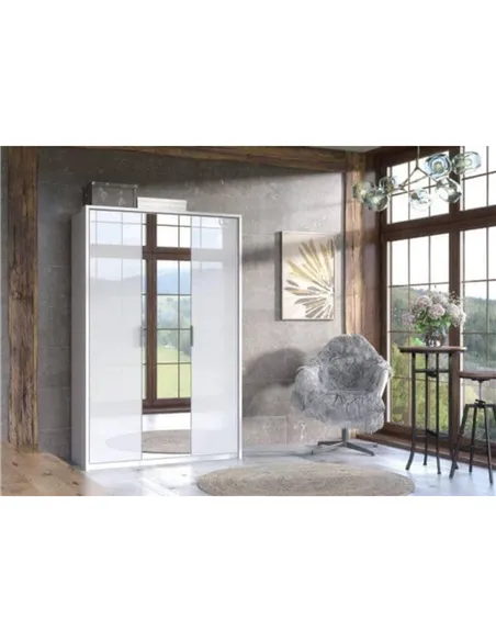 Rado 3 Door White High Gloss Mirrored Wardrobe, 3153