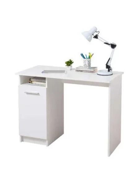 Reygo Matt White Home Office Computer Desk, 3035