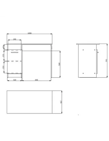 Reygo Matt White Home Office Computer Desk, 3035