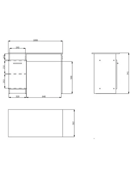 Reygo Matt White Home Office Computer Desk, 3035
