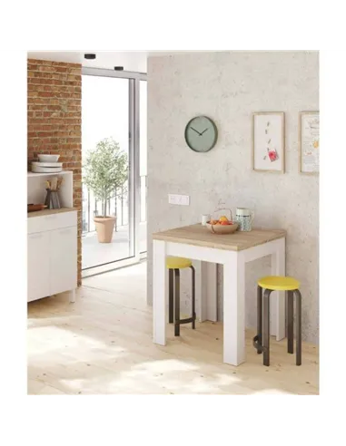 Riccardo White And Light Oak Effect Small Extending Dining Table, 3242