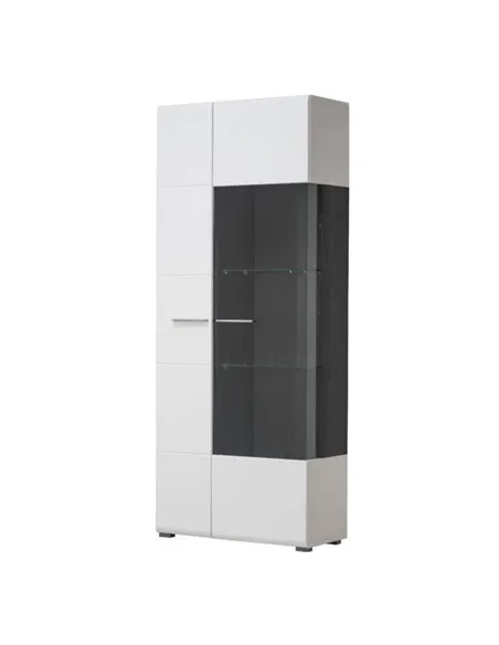 Royce White Tall Display Cabinet, 3060