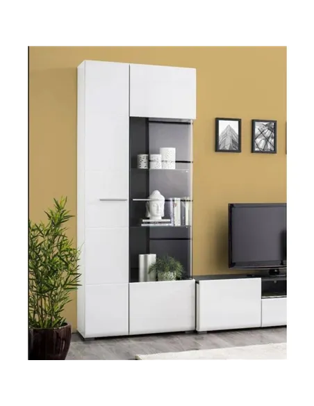 Royce White Tall Display Cabinet, 3060