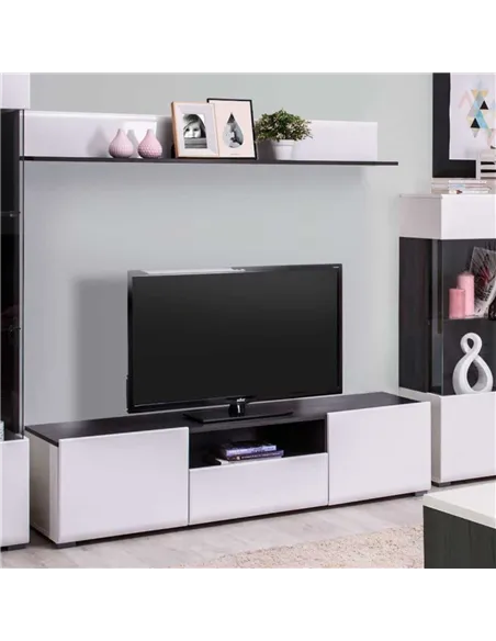 Royce White Tv Unit Cabinet, 3061