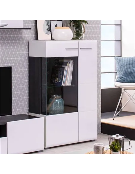 Royce White Short Display Cabinet, 3063