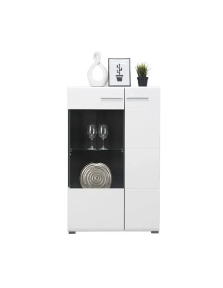 Royce White Short Display Cabinet, 3063