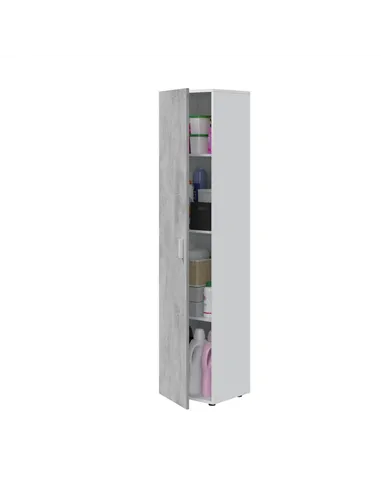 Ruben Narrow Grey & White 1 Door Universal Utility Storage Cupboard, 3245